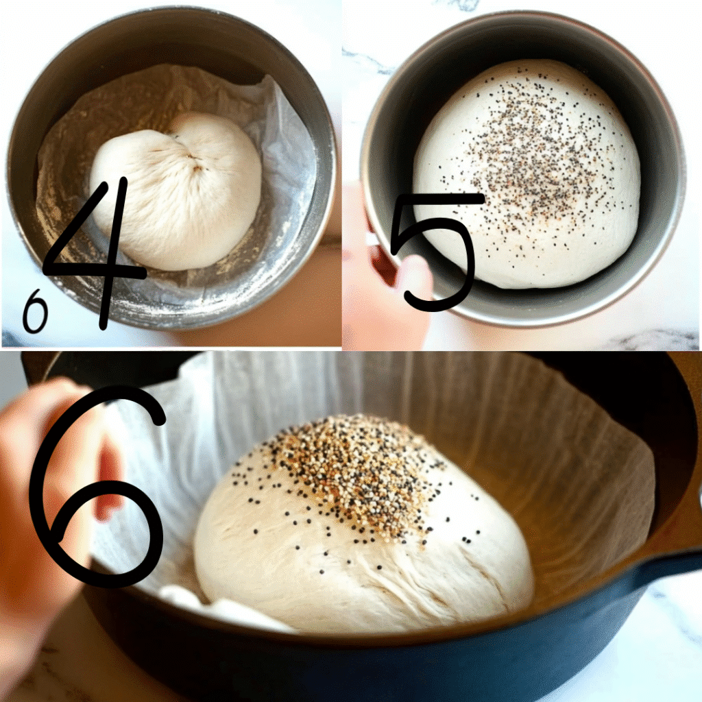 How to Make Everything Bagel Sourdough Bread at Home (Easy Recipe) 13 Seasoned sourdough loaf ready for baking
