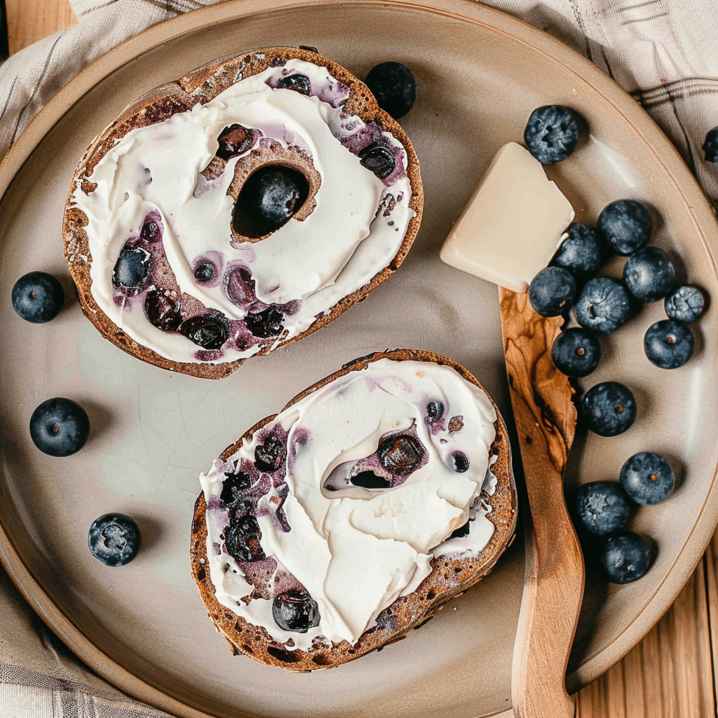 Make These Sweet and Tangy Sourdough Blueberry Bagels Today 12 sourdough blueberry bagel cream cheese