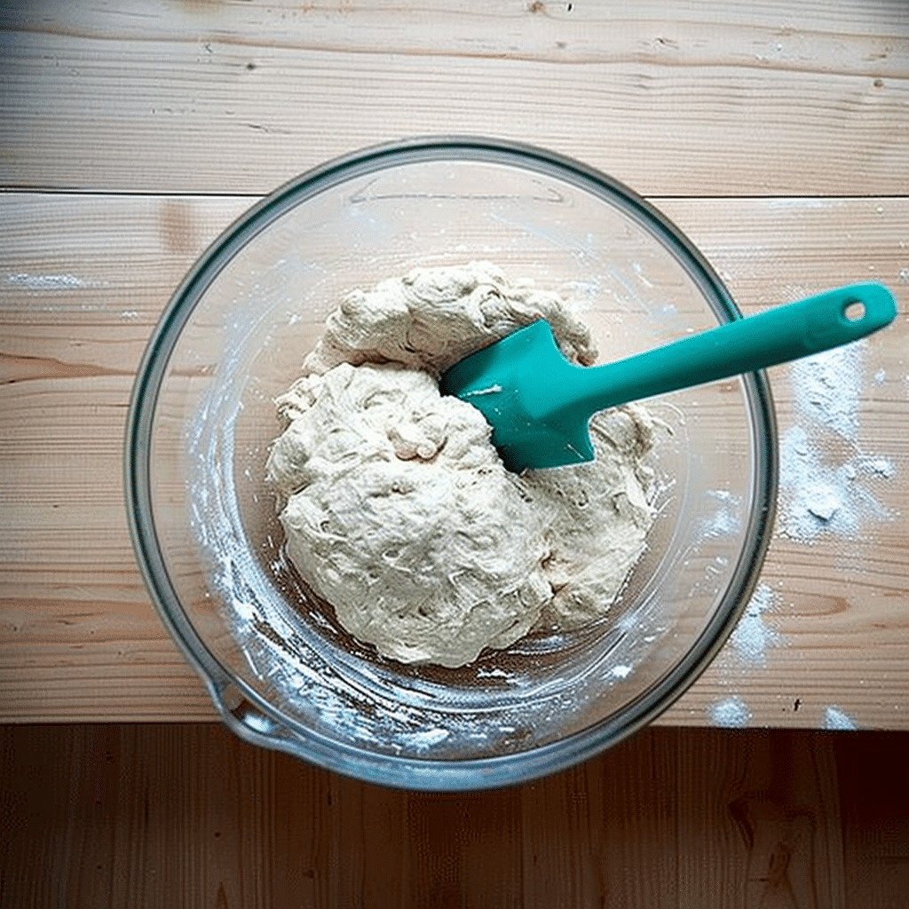 Same Day Sourdough Pizza Crust: Quick, Easy, and Delicious 14 Mixed Sourdough Pizza Dough in Glass Bowl